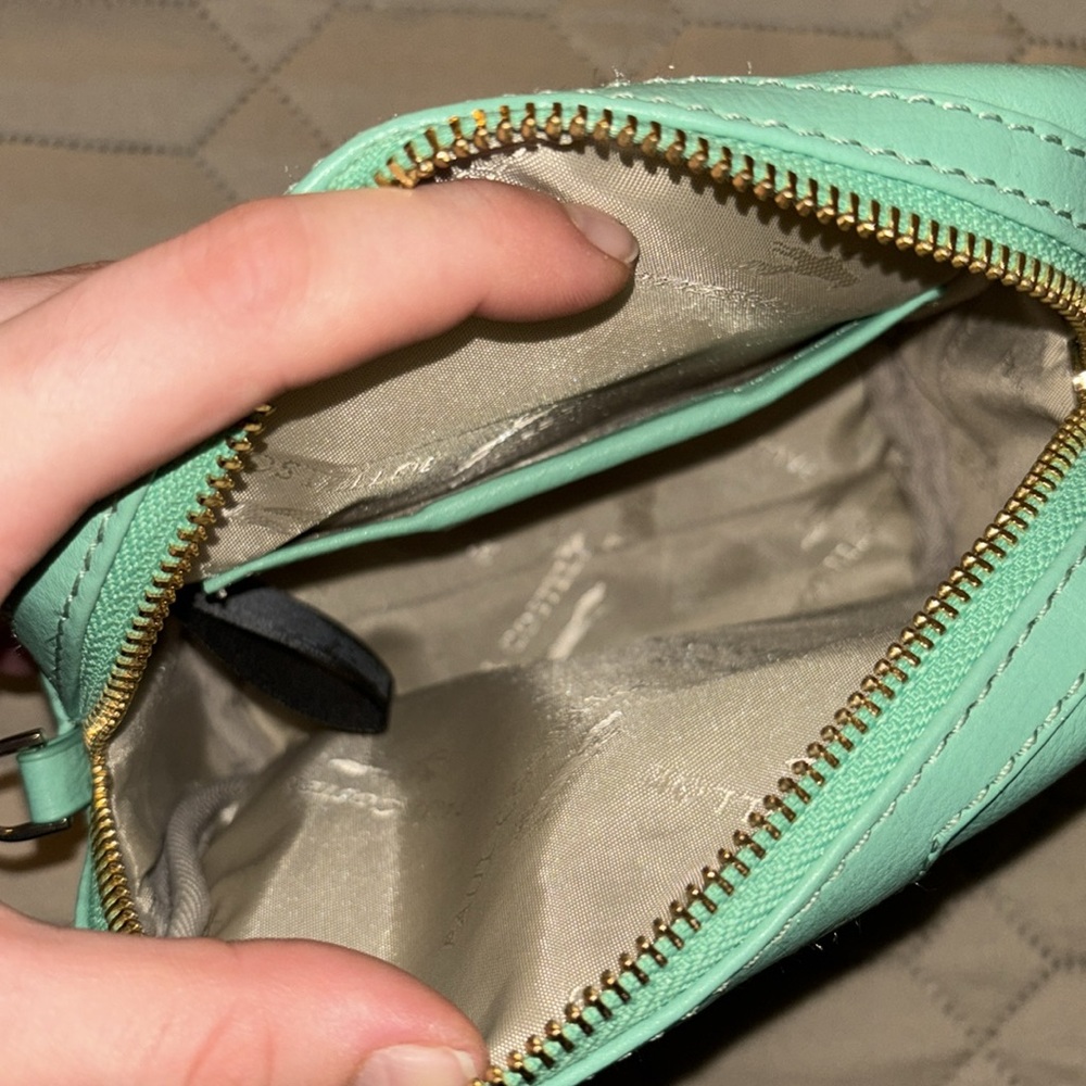 🐬 {PRICE FIRM} Paul Costelloe MAYO Leather Crossbody Bag ~ Mint Green - Picture 9 of 9